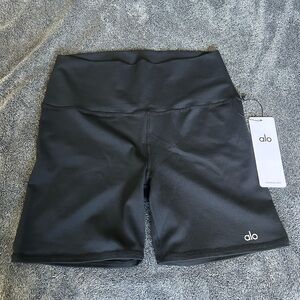ALO Yoga Black Athletic Shorts with Wide Waistband